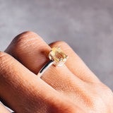 Citrine 925 sz10 adjustable ring