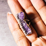 Amethyst slice 925 sz5.25 ring