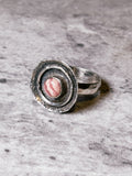 Rhodochrosite 925 ring sz7