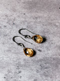 Citrine faceted drop 925 dangles