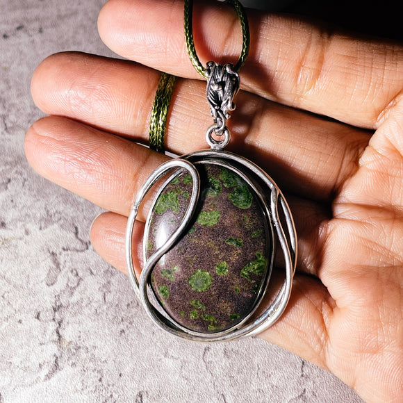 Epidote matrix 925 pendant