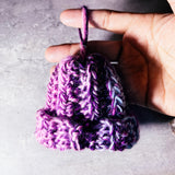 Handmade crochet beanie ornament