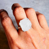 Libyan desert glass 925 sz9 ring