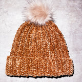 Stella crotchet Pom Pom beanie