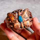 Solid copper butterfly cuff