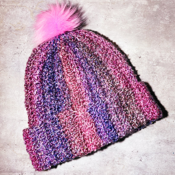 Stella crotchet Pom Pom beanie