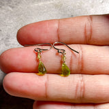 Peridot briolette 925 earrings