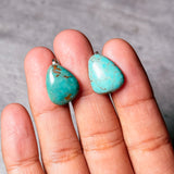 Vintage turquoise clip on earrings