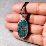 Turquoise pyrite 925 pendant