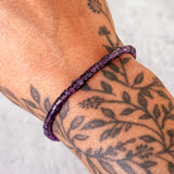 Amethyst heishi 925 bracelet