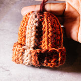 Handmade crochet beanie ornament