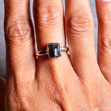 Black tourmaline 925 sz8 ring