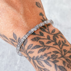 Labradorite heishi 925 bracelet
