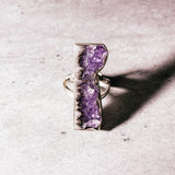 Amethyst slice 925 sz5.25 ring