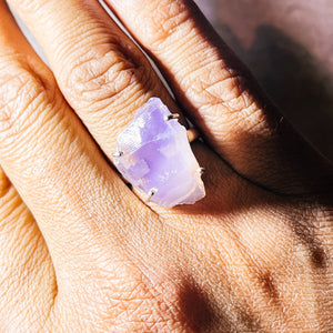 Lavender quartz 925 sz5.75 ring