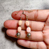 Pink conch Navajo pearl 925 earrings