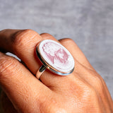 Resin cameo 925 sz10 ring