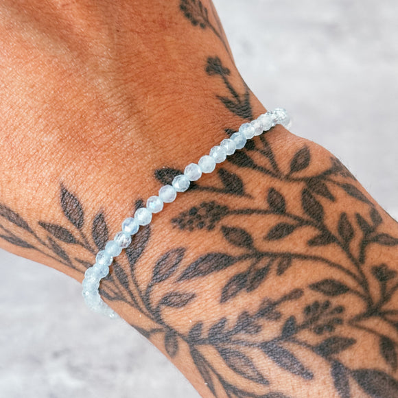 Aquamarine med 925 bracelet