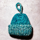 Handmade knitted beanie ornament