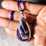 Chevron amethyst 925 pendant