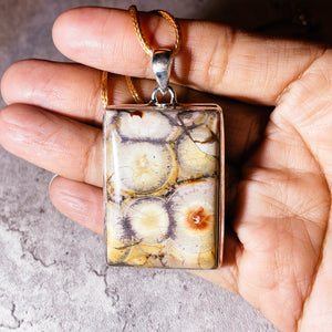 Orbicular Ocean jasper 925 pendant