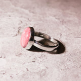 Pink thulite 925 sz9 ring