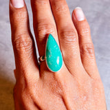 Chrysoprase 925 adjustable ring