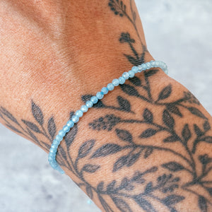 Aquamarine micro 925 bracelet