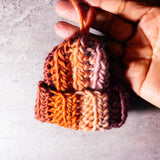 Handmade crochet beanie ornament