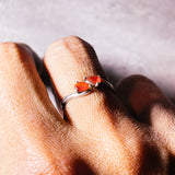 Mexican Fire opal 925 ring