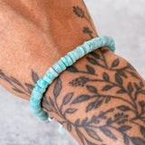 Amazonite heishi 925 bracelet