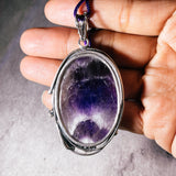 Chevron amethyst 925 pendant