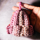 Handmade crochet beanie ornament