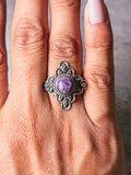 Charoite 925 ring sz7.5