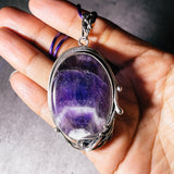 Chevron amethyst 925 pendant