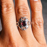 Garnet 925 ring sz10.25