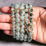 Prehinite epidote stretch bracelet