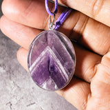 Chevron amethyst 925 pendant