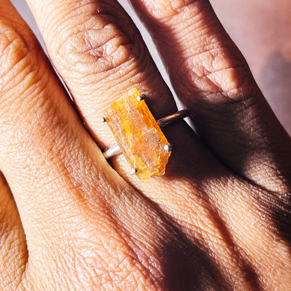 Orange kyanite 925 sz5.8 ring