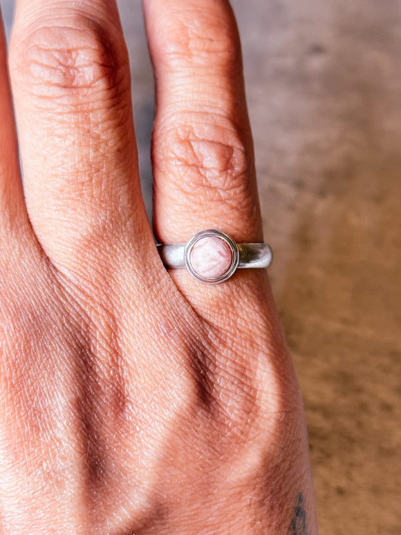 Rhodochrosite 925 sz5 ring