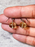 Lemon quartz faceted rondel 925 dangles