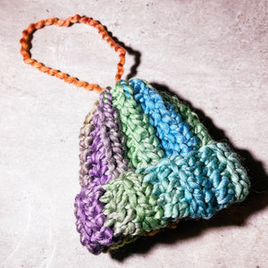 Handmade crochet beanie ornament