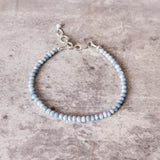 Faceted Owyhee opal 925 bracelet