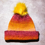 Sophie knitted Pom Pom beanie