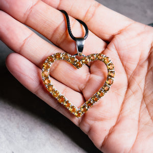 Citrine heart 925 pendant