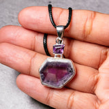 Amethyst Trapiche amethyst 925 pendant