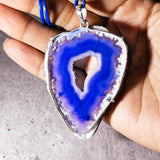 Purple agate 925 pendant