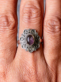 Amethyst cacoxenite 925 ring sz8.5