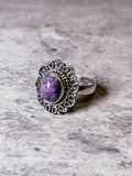 Charoite 925 ring sz9.25