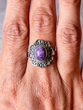 Charoite 925 ring sz9.25